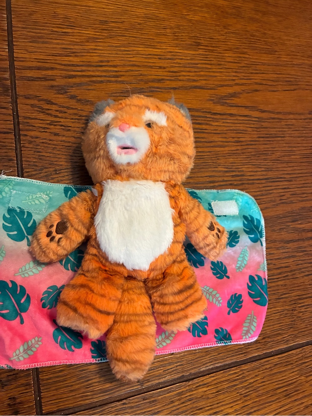 Orange Tiger Plush Stuffed Animal - Soft Cuddly Toy for Kids